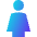 Toilet Women Icon from Sharp Gradient Set