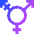 Transgender Symbol Icon from Sharp Gradient Set