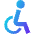 Wheelchair 1 Icon from Sharp Gradient Set