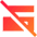 Credit Card Disable Icon from Sharp Gradient Set