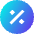 Discount Percent Circle Icon from Sharp Gradient Set
