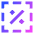 Discount Percent Cutout Icon from Sharp Gradient Set