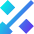 Discount Percent Decrease Icon from Sharp Gradient Set