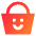 Shopping Basket Emoji Smile Icon from Sharp Gradient Set