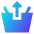 Shopping Basket Remove Icon from Sharp Gradient Set