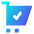 Shopping Cart Check Icon from Sharp Gradient Set
