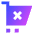 Shopping Cart Cross Icon from Sharp Gradient Set