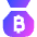 Bag Bitcoin Icon from Sharp Gradient Set