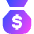 Bag Dollar Icon from Sharp Gradient Set