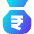 Bag Rupee Icon from Sharp Gradient Set