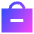 Bag Suitcase Remove Subtract Icon from Sharp Gradient Set