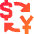 Cash Exchange Rate Icon from Sharp Gradient Set