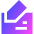 Cashing Check Icon from Sharp Gradient Set