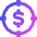 Target Dollar Icon from Sharp Gradient Set