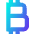 Bitcoin Icon from Sharp Gradient Set