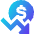 Dollar Decrease Icon from Sharp Gradient Set