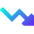 Graph Arrow Decrease Icon from Sharp Gradient Set