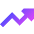Graph Arrow Increase Icon from Sharp Gradient Set