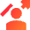 Graph Arrow User Increase Icon from Sharp Gradient Set