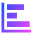 Graph Bar Horizontal Icon from Sharp Gradient Set