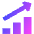 Graph Bar Increase Icon from Sharp Gradient Set