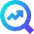 Search Arrow Increase Icon from Sharp Gradient Set