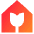 Green House Icon from Sharp Gradient Set