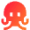Octopus Icon from Sharp Gradient Set