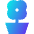 Potted Flower Icon from Sharp Gradient Set