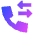 Add Call Icon from Sharp Gradient Set