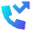 Missed Call Icon from Sharp Gradient Set