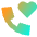 Phone Favorite Heart Icon from Sharp Gradient Set