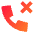 Reject Call Icon from Sharp Gradient Set