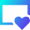 Browser Favorite Heart Icon from Sharp Gradient Set