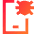 Bug Virus Phone Icon from Sharp Gradient Set