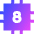 Computer Chip Eight Core Icon from Sharp Gradient Set