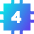 Computer Chip Four Core Icon from Sharp Gradient Set