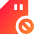 Sd Card Block Remove Icon from Sharp Gradient Set