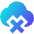 Cloud Delete Icon from Sharp Gradient Set
