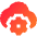 Cloud Setting Gear Icon from Sharp Gradient Set