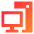 Computer Pc Desktop Icon from Sharp Gradient Set