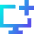 Desktop Add Icon from Sharp Gradient Set