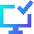 Desktop Check Icon from Sharp Gradient Set