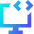 Desktop Code Icon from Sharp Gradient Set