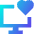 Desktop Favorite Heart Icon from Sharp Gradient Set