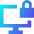 Desktop Lock Icon from Sharp Gradient Set