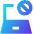 Laptop Block Remove Icon from Sharp Gradient Set