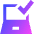 Laptop Check Validate Icon from Sharp Gradient Set