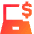 Laptop Dollar Icon from Sharp Gradient Set