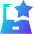 Laptop Favorite Star Icon from Sharp Gradient Set